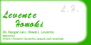 levente homoki business card